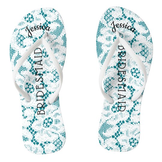 personalised bridesmaid flip flops