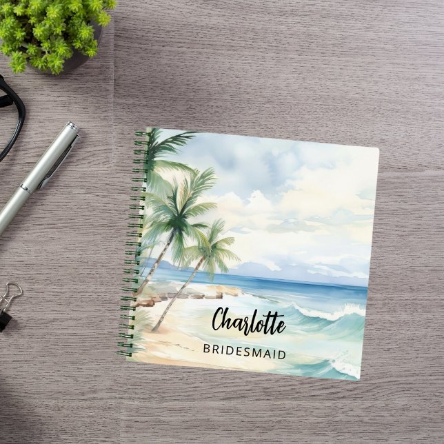 Bridesmaid beach wedding notebook (Creator Uploaded)