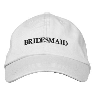 bridesmaid black and white elegant chic embroidered hat