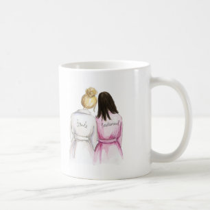 Bridesmaid? Blonde Bun Bride Dk Br Long Maid Coffee Mug