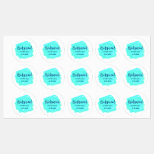 Bridesmaid blue green watercolor add name date sty