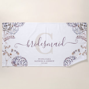 Bridesmaid Boho Beach Towel