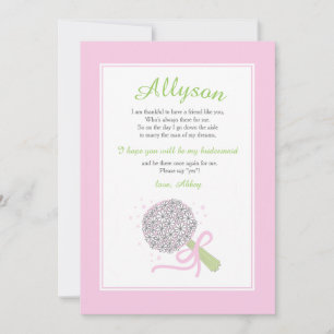 Bridesmaid Bouquet Request Card