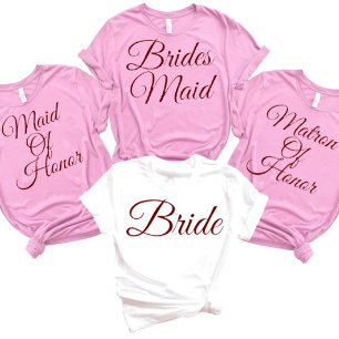 Bridesmaid Bridal Party Bachelorette Maid of honou T-Shirt