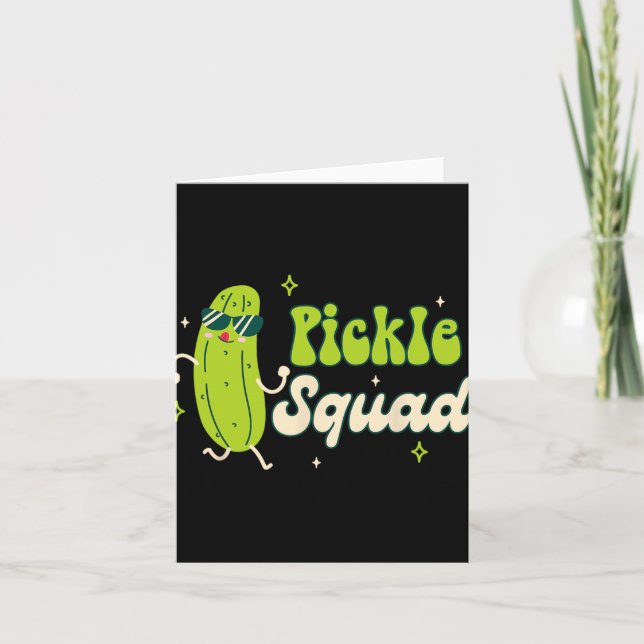 Bridesmaid Bride Babe Pickle Lover Bachelorette Pi Card (Front)