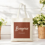 Bridesmaid Brown Terracotta Wedding Tote Bag<br><div class="desc">Bridesmaid Terracotta Brown  Tote Bag for Wedding,  Bridal Party,  Bridal Shower,  Bachelorette Party. Check out more products with this design in the collection below.</div>