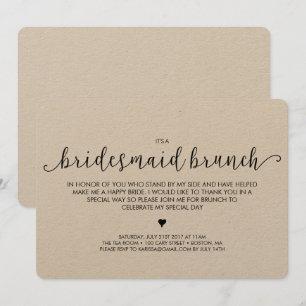 Bridesmaid Brunch Invitation - Kraft