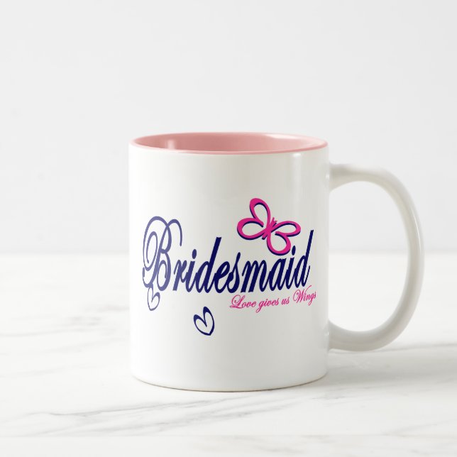 Bridesmaid/ Butterfly theme Two-Tone Coffee Mug (Right)