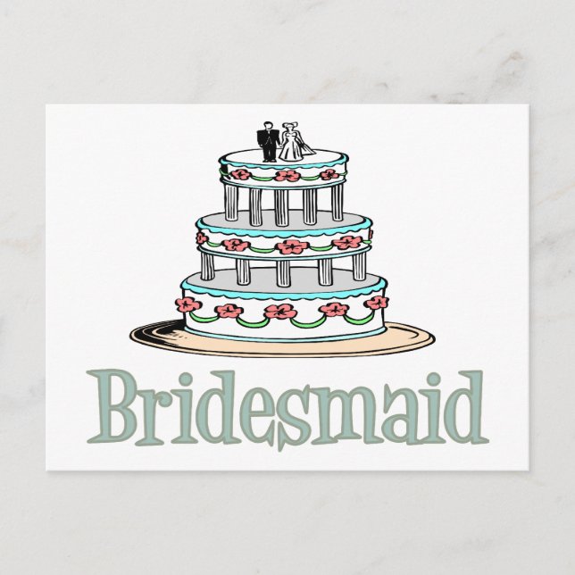 Bridesmaid (Cake) Postcard (Front)
