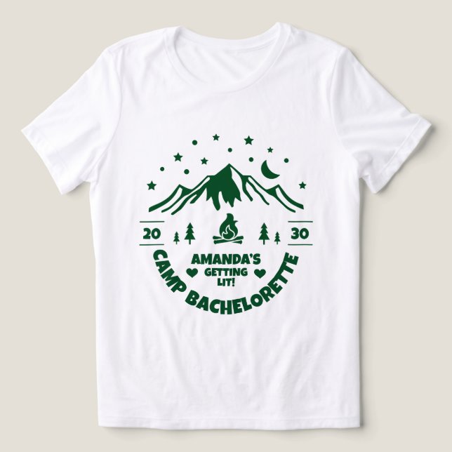 Bridesmaid Camp Bachelorette Party Tri-Blend Shirt (Design Front)