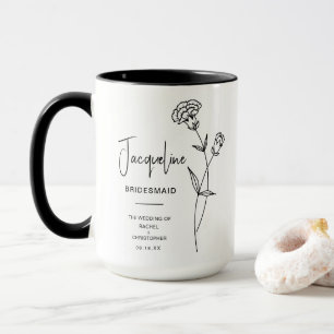 Bridesmaid Carnation (JAN) Birth Flower Gift Mug