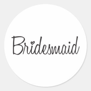 Bridesmaid Classic Round Sticker