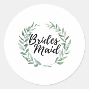 Bridesmaid Classic Round Sticker