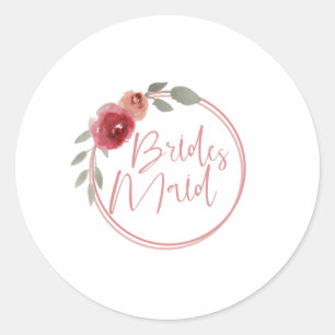 Bridesmaid Classic Round Sticker