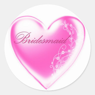 Bridesmaid Classic Round Sticker
