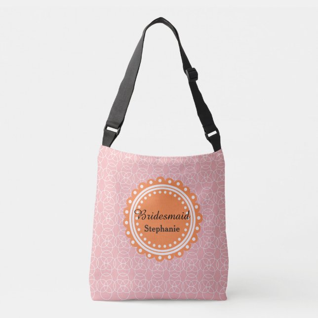 Bridesmaid Crossbody Bag Peach Pattern (Front)
