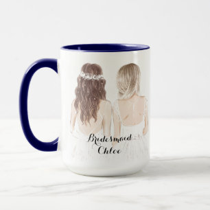 bridesmaid custom mug