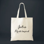 Bridesmaid custom name tote bag<br><div class="desc">BRIDESMAID TOTE BAG</div>