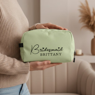 Bridesmaid Dopp Kit, Custom Name Bridal Shower Bag