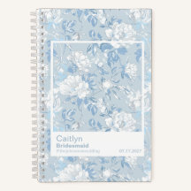 Bridesmaid Dusty Blue Floral Pattern Swatch