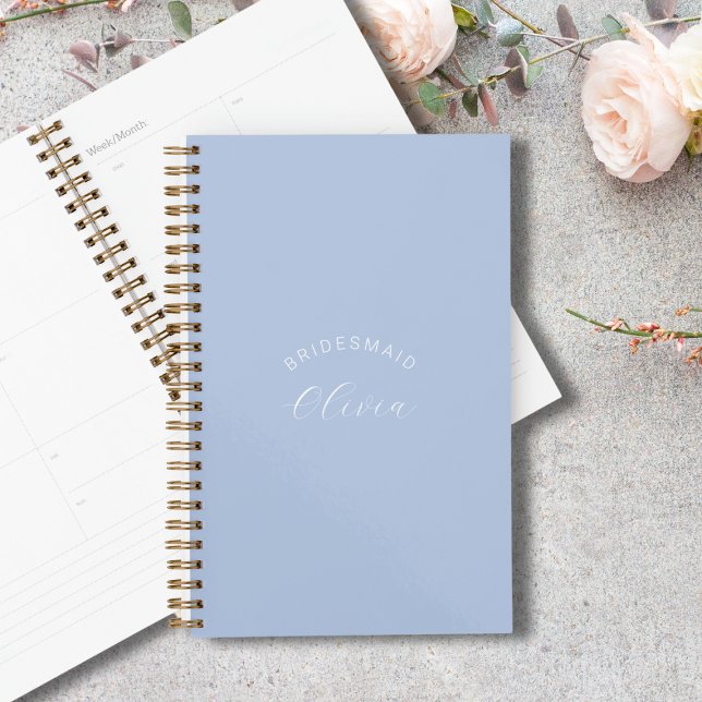 Bridesmaid Dusty Blue Personalised Wedding Planner (Creator Uploaded)