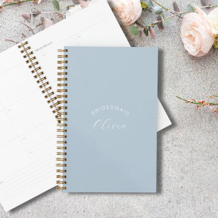 Bridesmaid Dusty Blue Personalised Wedding Planner