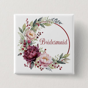Bridesmaid favour gift 15 cm square badge