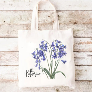 Bridesmaid   Floral Birthday Mum Student Aunt Name Tote Bag