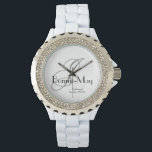 Bridesmaid Gift Chic Monogram Casual Cool Sporty  Watch<br><div class="desc">Wedding Party Gifts Bridesmaid Gift Chic Monogram Casual Cool Sporty Watch. Click personalise this template to customise it with your monogram initial, the first name and the marriage date quickly and easily. Bridesmaid Gift Chic Monogram Casual Cool Sporty Watch, is part of the Bridesmaid Gift Collection in this store. 30...</div>