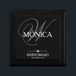 Bridesmaid Gift Custom Name Modern Cute Gift Box<br><div class="desc">Bridesmaid Gift Monogram And Name Modern Cute Keepsake Gift Box. Click personalise this template to customise it with your monogram, and your name and date quickly and easily. More Bridesmaid Gift items in store. Ships Worldwide fast. Bridesmaid Gift Custom Name Modern Cute Keepsake Gift Box. Created by artist RjFxx *Copyright...</div>