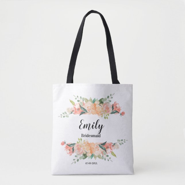 Bridesmaid Gift - Custom Tote bag with Name (Front)