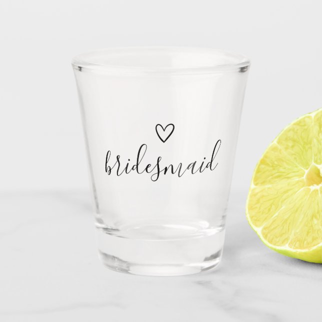 Bridesmaid Gift | Customisable Script Name Shot Glass (Front)