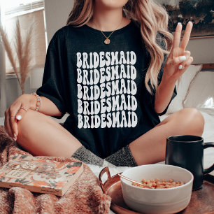 Bridesmaid Gift Customised Matching Bridal Party T-Shirt