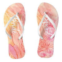Bridesmaid Gift Flip-Flops Fresh Flowers