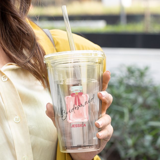 Bridesmaid Gift For Bridesmaid Proposal Custom Acrylic Tumbler (Creator Uploaded)