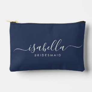 Bridesmaid Gift Midnight Blue Accessory Pouch