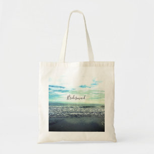 Bridesmaid Gift Party Favour Beach Ocean Abstract Tote Bag