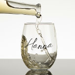 Bridesmaid Gift Personalised Feminine Script Name Stemless Wine Glass<br><div class="desc">Celebrate the extraordinary women standing by your side on your special day with our Personalised Feminine Script Name Stemless Wine Glass—a stunning and thoughtful bridesmaid gift that combines elegance with a personal touch. Crafted with precision, each stemless wine glass features a delicate and feminine script showcasing the individual names of...</div>
