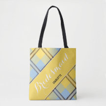Bridesmaid Gift Personalised Simple Name Tartan