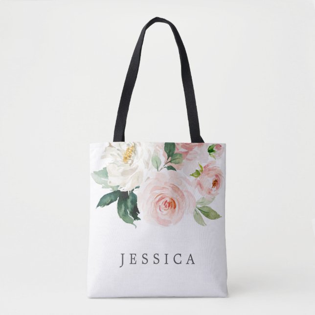 Bridesmaid Gift Personalised Tote Bag Blush (Front)