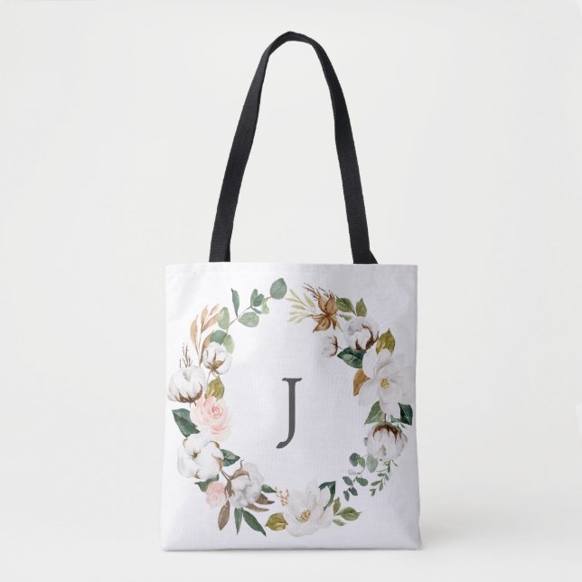Bridesmaid Gift Personalised Tote Bag Magnolia (Front)