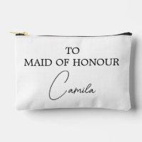 Bridesmaid gift pouch with maid of honour wedding