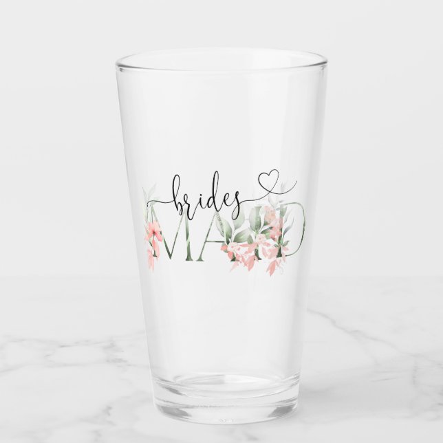 Bridesmaid Gifts Floral Tumbler Wedding Party Gift (Front)
