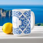 Bridesmaid gifts Italian Blue tiles monogram  Coffee Mug<br><div class="desc">That's amore vintage Italian Blue Maiolica tiles  Italian bridal shower favours bridal shower gifts bridesmaid gifts bridal party favours ,  Mediterranean blue themed gifts for her personalised name coffee mug</div>