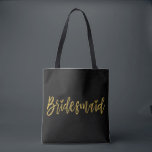 Bridesmaid Gold and Black Wedding Party Bag<br><div class="desc">Bridesmaid Gold and Black Wedding Party Bag is the perfect wedding bag to travel with to a destination wedding.</div>