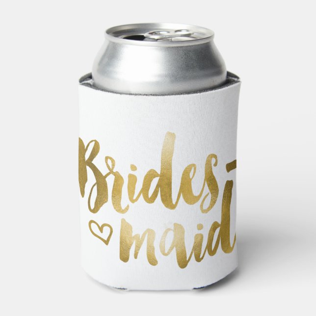 Bridesmaid - Gold Can Cooler (Can Front)