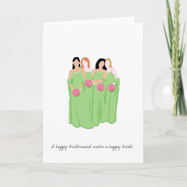 Bridesmaid Greeting Card (Front)