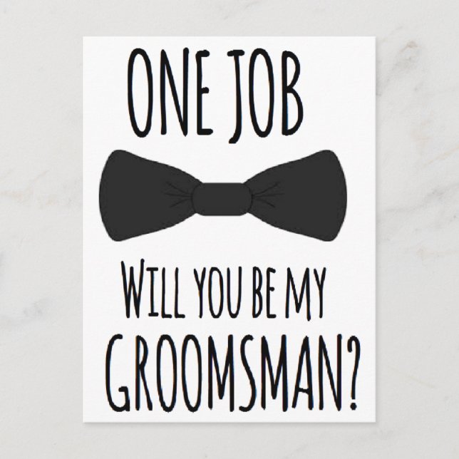 Bridesmaid Groomsman Proposal Card Will You Be (Front)