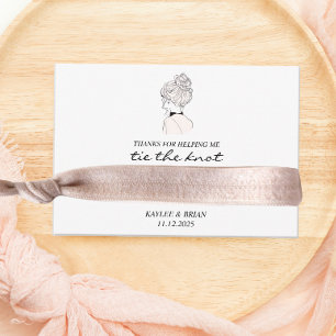 Bridesmaid Hair Tie Scrunchie Holder Enclosure Card