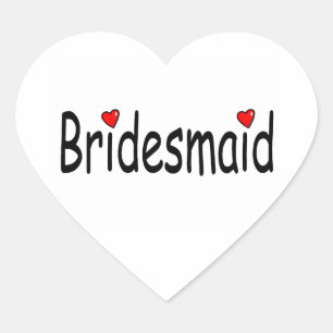 Bridesmaid Heart Sticker
